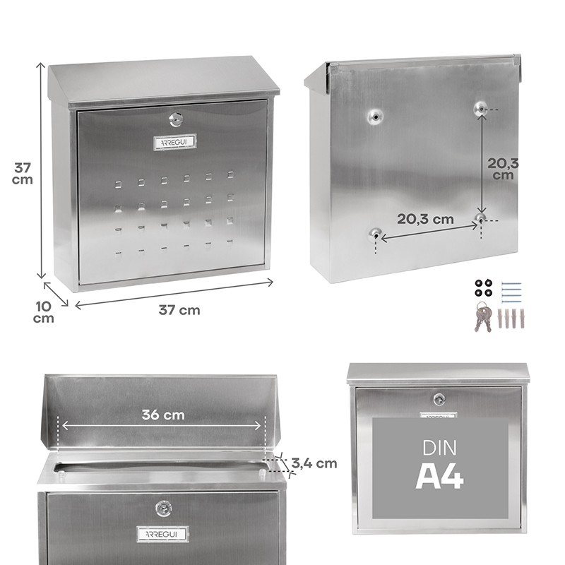 Premium Maxi Inox Buzón Exterior Gran Capacidad | ARREGUI