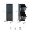 Cubo de Basura y Reciclaje Basic 2x17 L | ARREGUI
