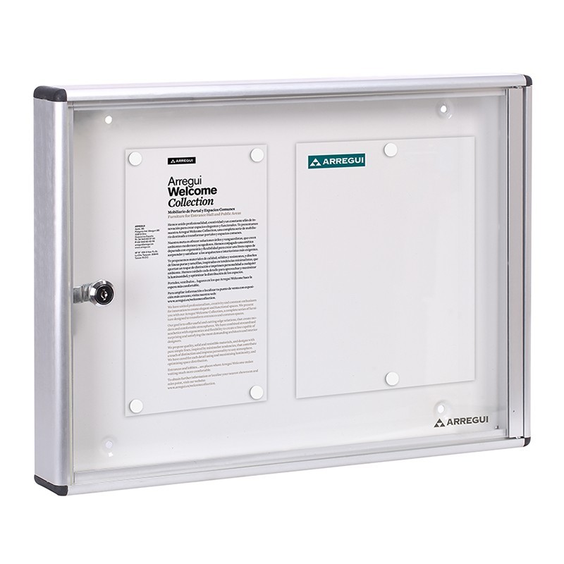 Panel de Anuncios de Aluminio - 2 Hojas A4 | ARREGUI