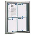Panel de Anuncios de Aluminio con Capacidad para 4 Hojas DIN A4, Panel de Anuncios con Cerradura de Llave