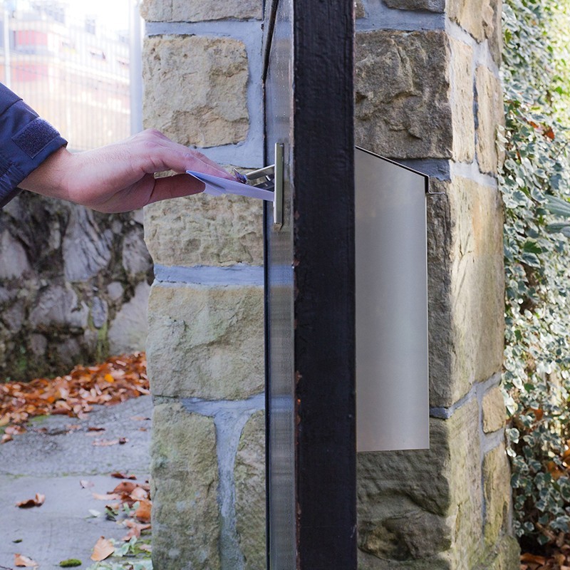 Pack Bocacartas más Recogecartas Acero Inox DIN A4 | ARREGUI