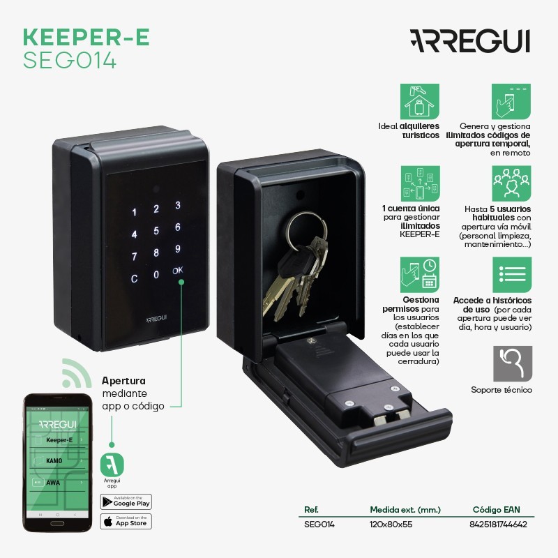 Guardallaves Keeper-E Inteligente | ARREGUI