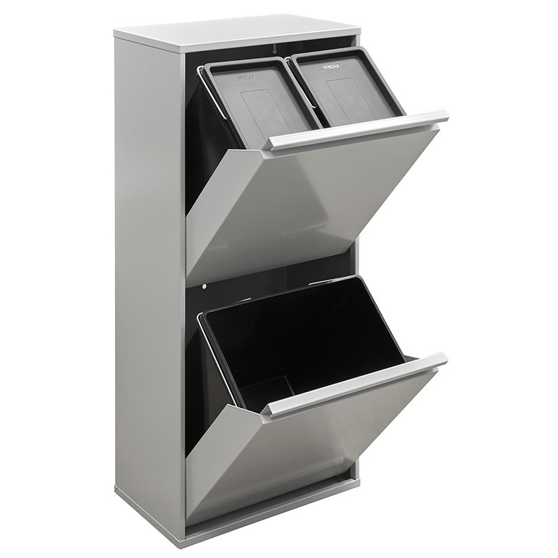 Cubo de Basura y Reciclaje Basic 11+11+23 L | ARREGUI