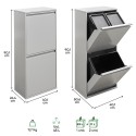 Cubo de Basura y Reciclaje Basic 11+11+23 L | ARREGUI