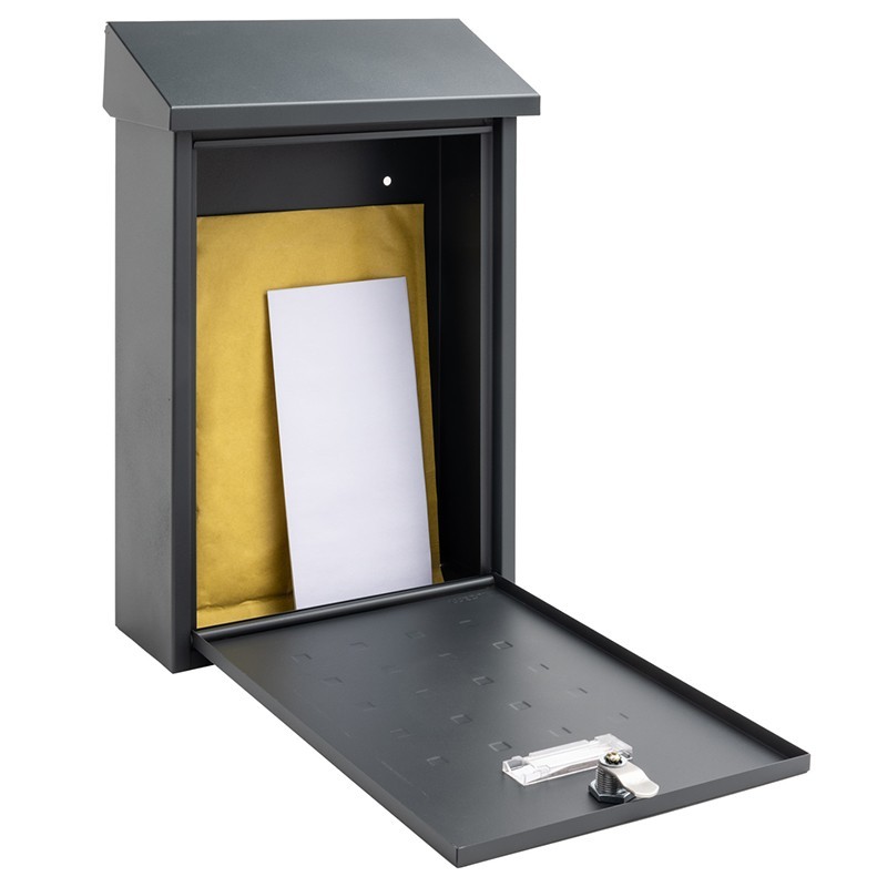 Premium Antracita Buzón Exterior Tamaño DIN A4 | ARREGUI