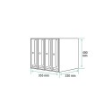 Front Vertical Cuerpo Negro, Puerta Inox Satinado | ARREGUI