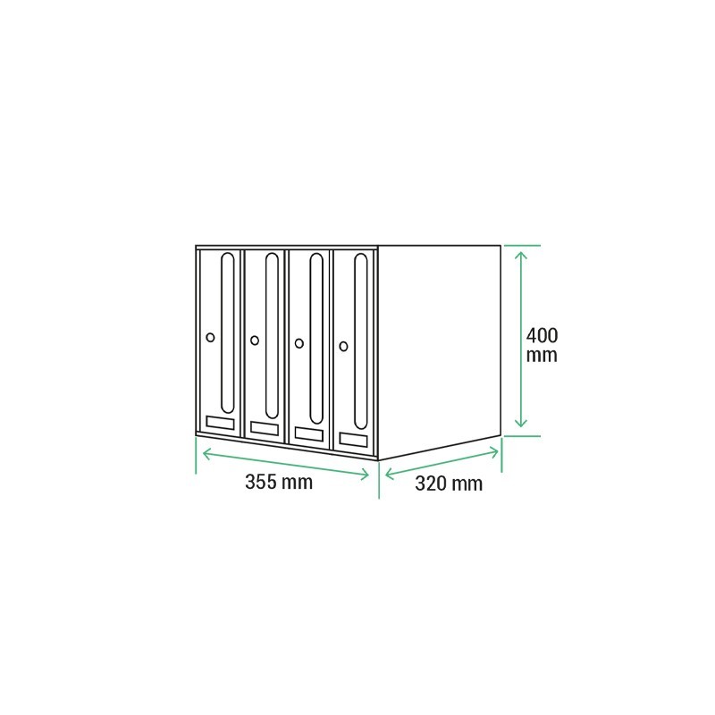 Front Vertical Cuerpo Negro, Puerta Inox Satinado | ARREGUI