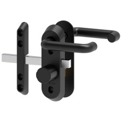 Duplex – Sistema de Cierre para Puertas de Trasteros y Puertas Metálicas, Solución de Seguridad con Cerrojo Integrado y Cilindro de Seguridad