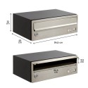 Slim 120x345x250 mm Cuerpo Negro, Frente Inox | ARREGUI
