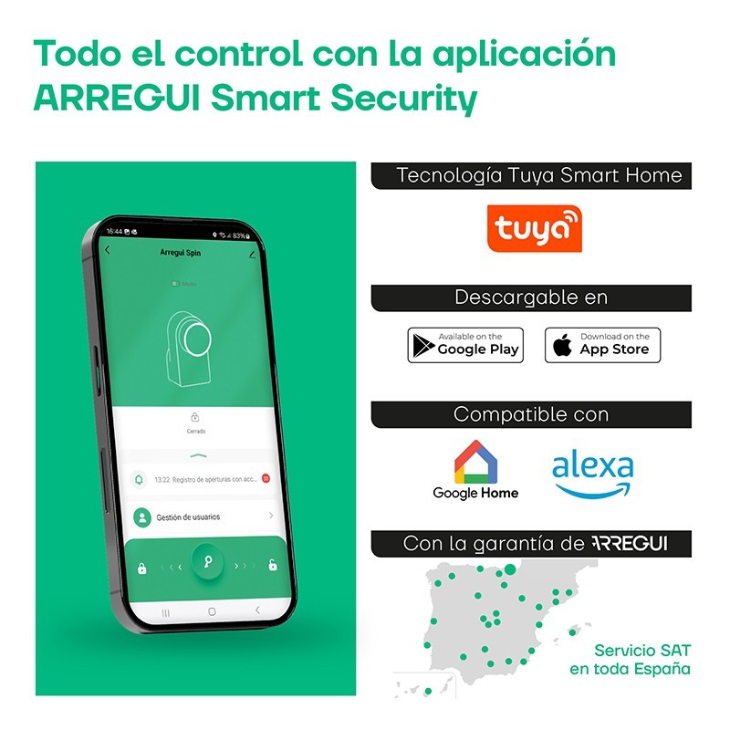 Cerradura Inteligente Spin | ARREGUI