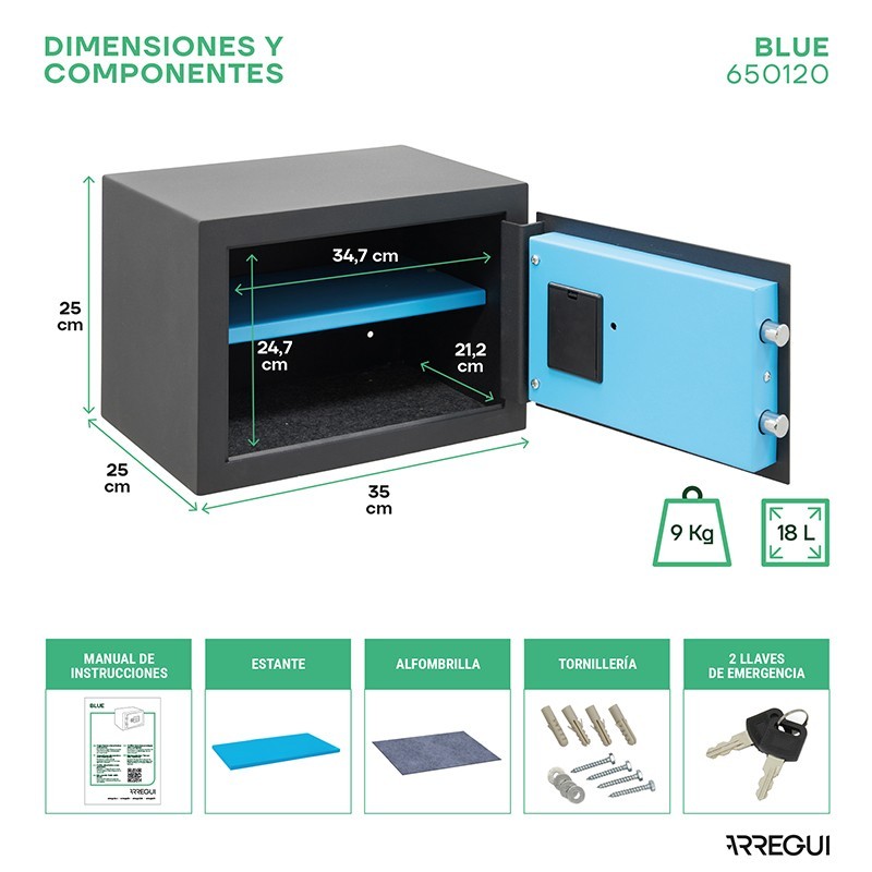 Caja Fuerte de Sobreponer Blue Electrónica | ARREGUI