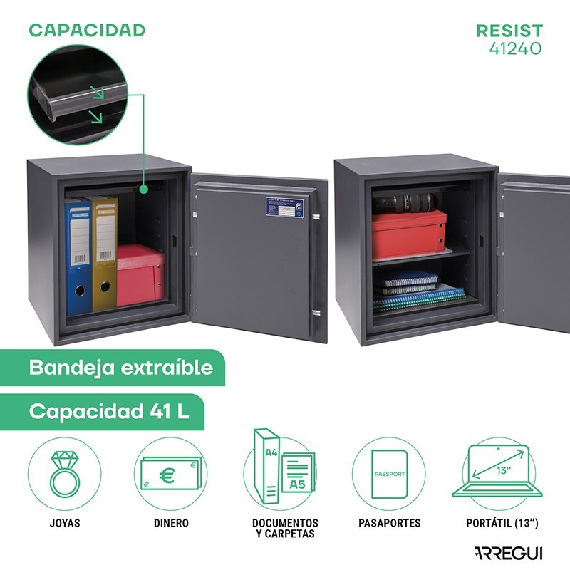 Caja Fuerte de Sobreponer Resist Ignífuga | ARREGUI