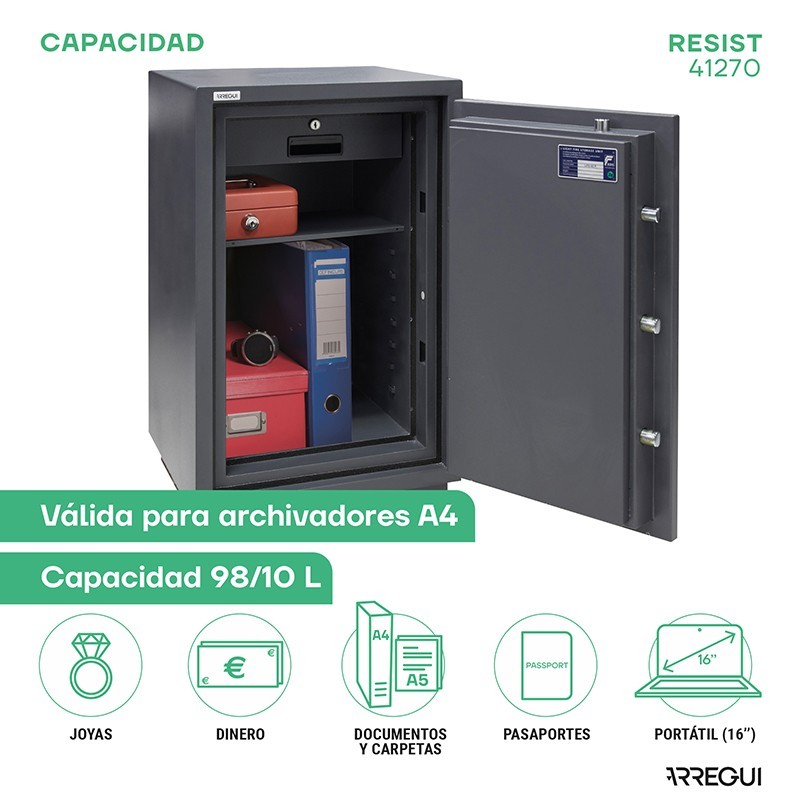 Caja Fuerte de Sobreponer Resist Ignífuga | ARREGUI