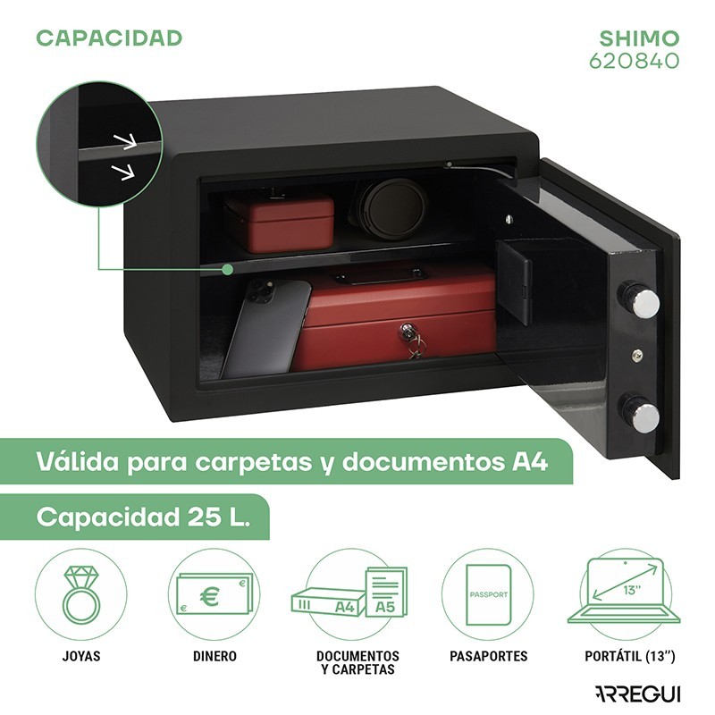 Caja Fuerte de Sobreponer Shimo Fingerprint | ARREGUI
