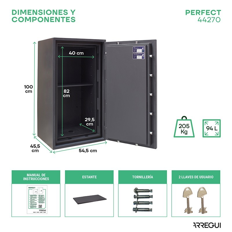 Caja Fuerte de Sobreponer Perfect Grado 1 | ARREGUI
