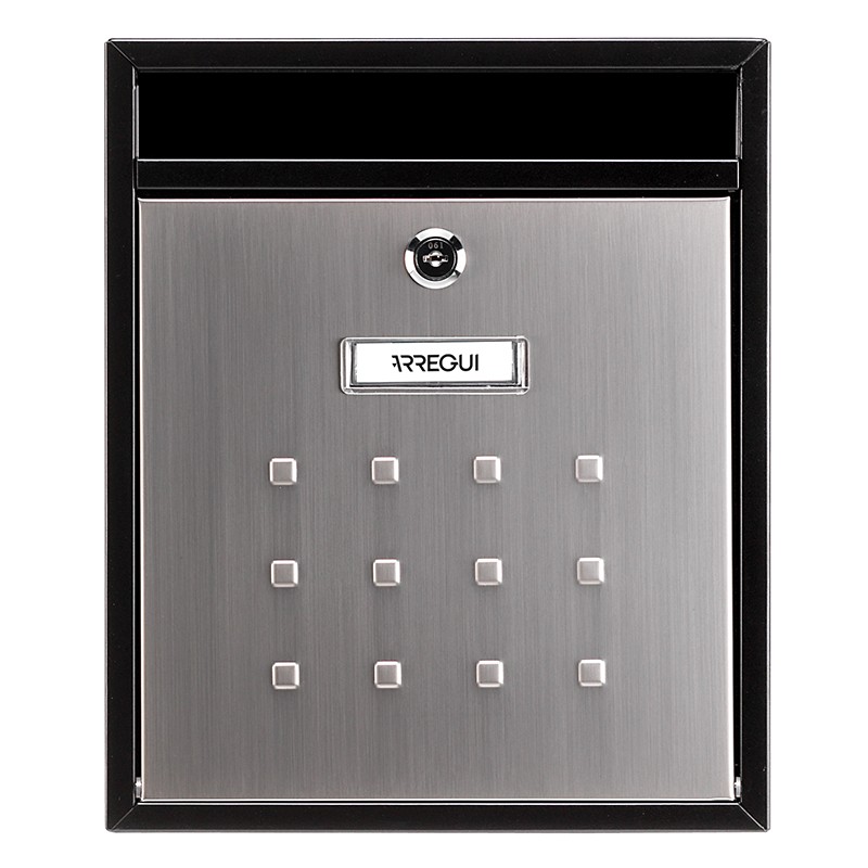 Buzon Comunidad Interior Vertical Mira Negro Inox Buzones